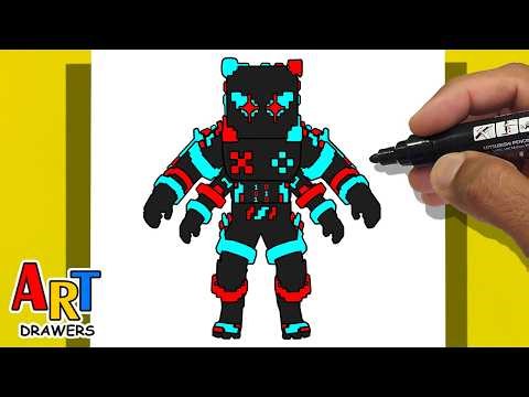 How to DRAW META TECHNETTA - Escape Tsunami BRAINROTS Roblox | INFINITY