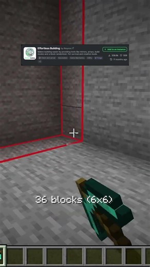 Diese Minecraft Mod vereinfacht dir das bauen! #minecraft #minecraftmods #shorts