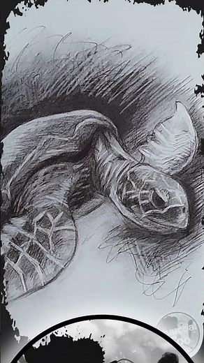 Sea Turtle Charcoal Art Reveal - Quick Sketch