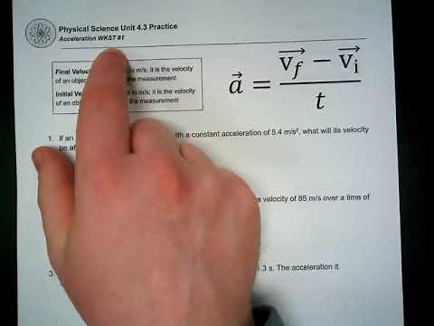 How to solve for Acceleration, Final Velocity, Initial Velocity, and Time
