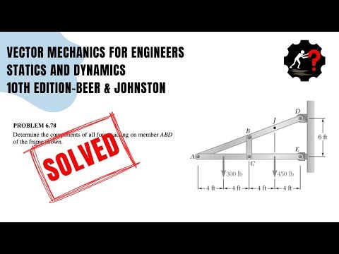 Solved Problem 6.78 | Determine the components of all forces acting on member ABD of the frame shown