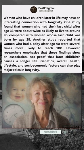 Women Who Had Babies Later in Life Were More Likely to Live Longer 😳👶 #truestory