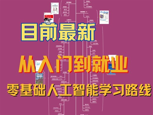 目前【最新最全】的人工智能学习路线，从入门到精通，完全适合所有人群自学，附带教学视频、网站及书籍-AI/人工智能/机器学习/深度学习
