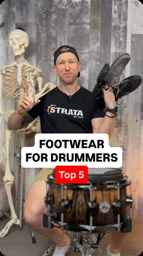My top 5 footwear 👞 options for drummers! #drummers #drums #drummechanics #xeroshoes #vibramfivefingers #drumforever | Drum Mechanics - Brandon Green