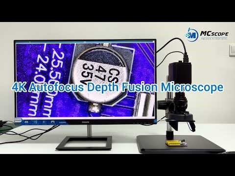 4K Autofocus Depth Fusion Microscope | Clear Focus Across Uneven PCB Surfaces