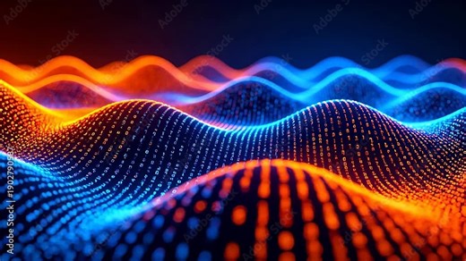 Digital wave pattern with binary code