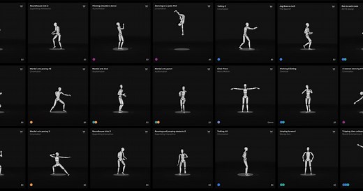 The largest library of quality mocap animation clips for character animation