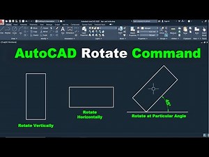 AutoCAD Rotate Object to Horizontal , Vertical and Particular Angle | AutoCAD Rotate Command