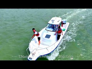 Times Marine 30 feet fiberglass fishing boat with cabin 9.18 fishing meter