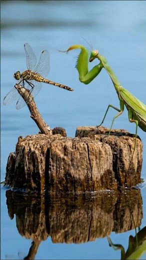 The Perfect Strike: Mantis vs. Dragonfly 🦗⚡️