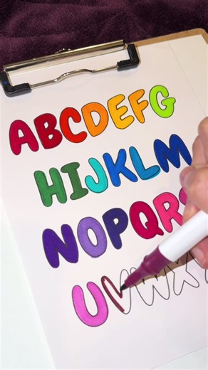 COLORING THE ALPHABET 🔤🔡🔠 Comment your name below and what colors you would like me to use. Maybe ill draw and color your name next! 🎈 #asmr #asmrsounds #colorwithme #ASMR