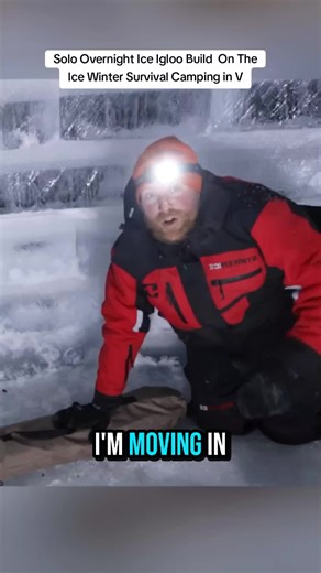 Solo Overnight _ Ice Igloo Build On The Ice_ Winter Survival Camping In V #wilderness #camp #outdoor #winter #creatorsearchinsights