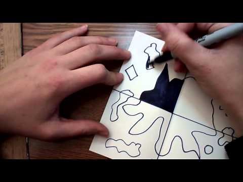 Positive and negative space drawing activity
