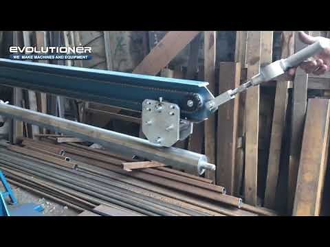 Lock seam closing machine LSCM 1300x1.2mm. Overview video