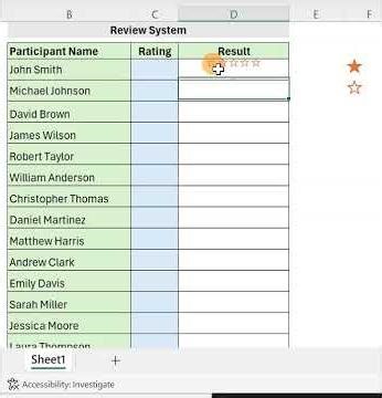 Rating System in Excel