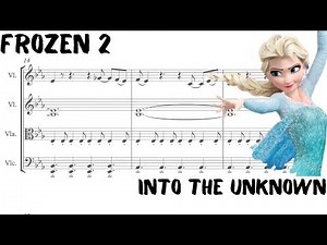 FROZEN 2 - Into the unknown for STRING QUARTET (SHEET MUSIC)