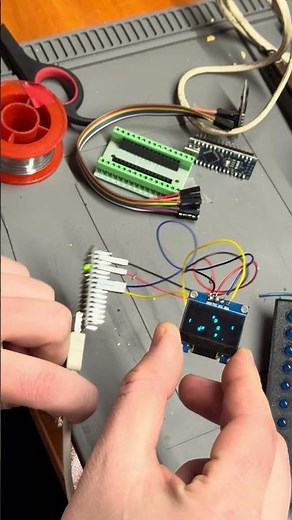 Ssd1306 i2c display arduino projekt #electronics #arduino #i2c #oled #rbmk
