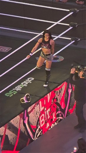 AJ Lee entrance at WWE Monday Night Raw in San Antonio TX