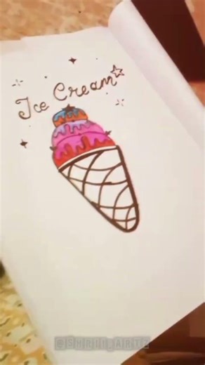 "Art but make it tasty "😋👀#trending #youtube #shorts #art #cute #sketch #tutorial #icecream #sweet