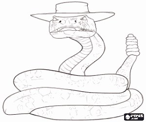 Jake, the bandit snake coloring page printable game