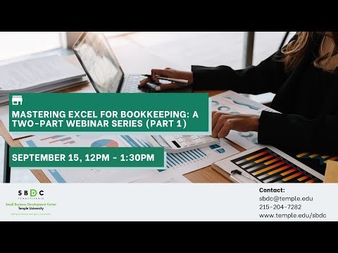 Mastering Excel for Bookkeeping (Part 1): A Two-Part Webinar Series
