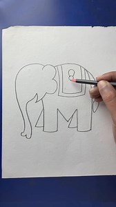 How to draw a elephant with 3M | Cosmic Candy Art