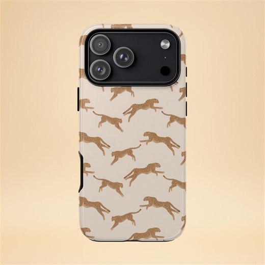 Leopard Phone Case – Cheetah Print Clean Girl Aesthetic – iPhone & Samsung – Gift for Her   Free Wallpaper