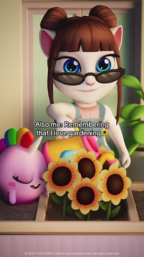 Blooming Flower Garden with Bees - Talking Angela TikTok