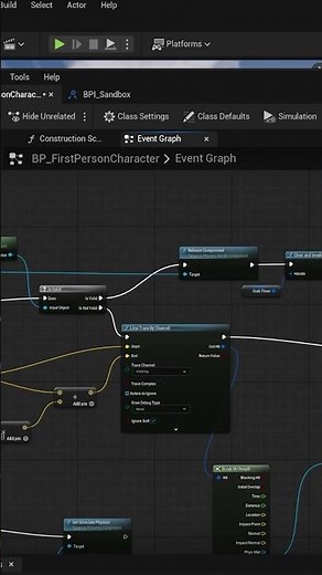 Make a Line Trace beginner Unreal Engine tutorial #ue5 #unrealenginetutorial