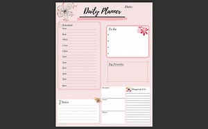 Digital Daily Planner, Printable Planner - Etsy Canada