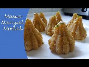 Mawa Coconut Modak Recipe || Easy Indian Sweet Dish || How to make Modak at Home