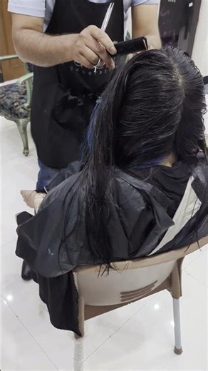 Layer Hair Cutting with Bangs | Hair Transformation at Client’s Home | Sunny Wilson #shortsvideo