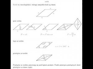 Romb - wzory
