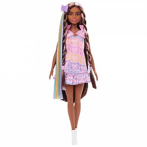 Barbie Fun & Fancy Doll & Accessories, Brunette Fashion Doll with Extra-Long Hair & 2 Looks