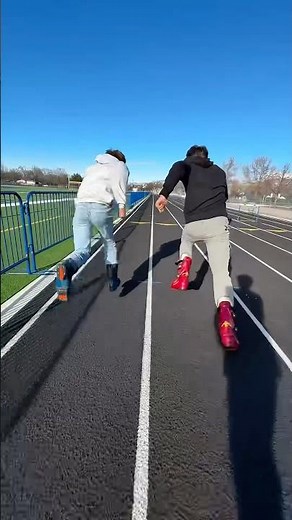 100 Meter Dash in Ski Boots!