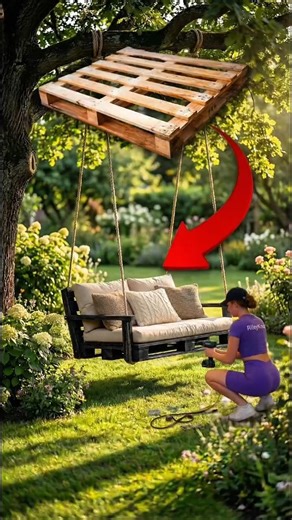 I Turned Old Pallets into a Beautiful Garden Swing!