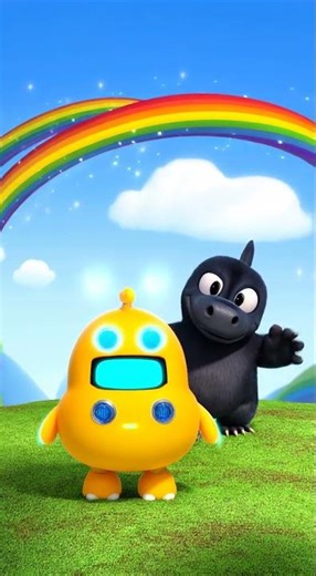 ⚡🌈 Beepo & Blocko's Rainbow Volcano Adventure — Slide, Sparkles & Tiny Sprout 🌱!