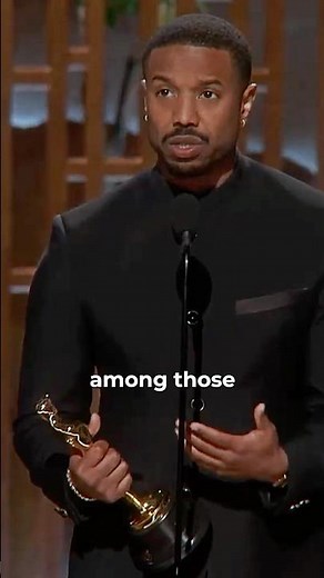 Michael B. Jordan Thanks His Heroes After Best Actor Win | Oscars 2026 #MichaelBJordan #Oscars