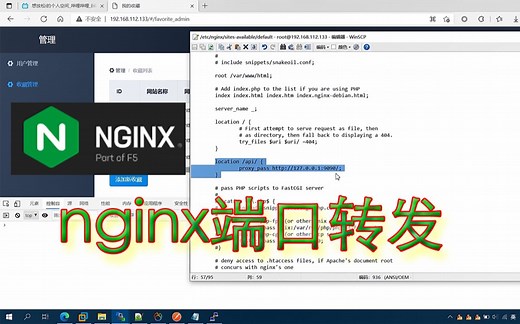 nginx反向代理端口转发教程 WEB应用项目前后端共用一个端口解决跨域问题 在ubuntu服务器上部署
