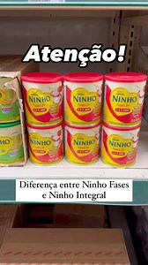 Introdução alimentar/ Thays on Instagram: "Gravei pra vocês a diferença entre o Ninho Fases 1 a 3 anos, e o Ninho Integral. Se você preferir que seu filho não consuma açúcar, então ofereça o Leite Integral em Pó.😉 . Créditos @thamy_baseggio ❤️"