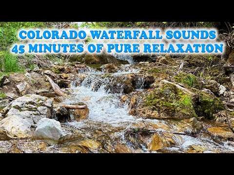 Relaxing Colorado Waterfall Sounds 🌲💦 | 45 Minutes of Natural White Noise