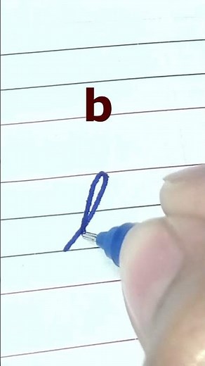 How to write small letter b | Cursive writing a to z #cursivewriting #handwriting #shorts