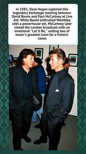 Bowie and McCartney: Backstage at Live Aid (1985) 🎤