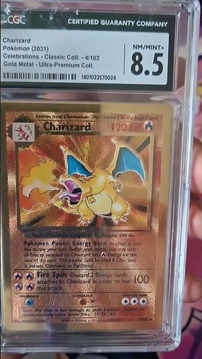 Charizard Gold-Metal Card ♡Review♧ #Charizard #Pokemon #TCG #CGC