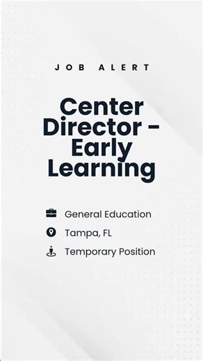 Our client is seeking a Director for our Early Childhood Education Center in Tampa, FL!