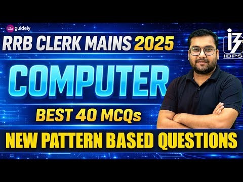 RRB Clerk Mains Clerk 2025 | RRB Computer Best 40 MCQs | New Pattern Based Questions | Rohit Sir