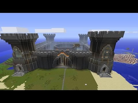 How to build a minecraft castle super quickly! CHEAT! Part 1