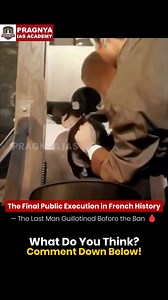 Pragnya IAS Academy on Instagram: "June 17, 1939 — The last public execution in France. German serial killer Eugen Weidmann was guillotined in Versailles, as thousands watched in horror. The chaotic crowd reaction shocked authorities — leading to an immediate ban on public executions, closing a grim chapter in French history. #HistoryFact #OnThisDay #FranceHistory #Guillotine #TrueCrime #ias #ips #upsc #pragnyaias"