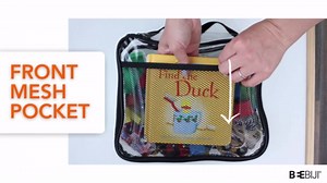 5-Pack Toy Storage Bags for Kids – Clear Organizer Pouch with Zippers & Labels – Large PVC Clear Storage Bags for Legos, Building Blocks & Board Games – Stackable Toy Organizers – 12"x 9.5"