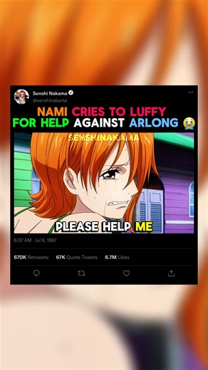 Nami Cries to Luffy For Help Against Arlong 😭 | #onepiece #shorts #luffy #nami